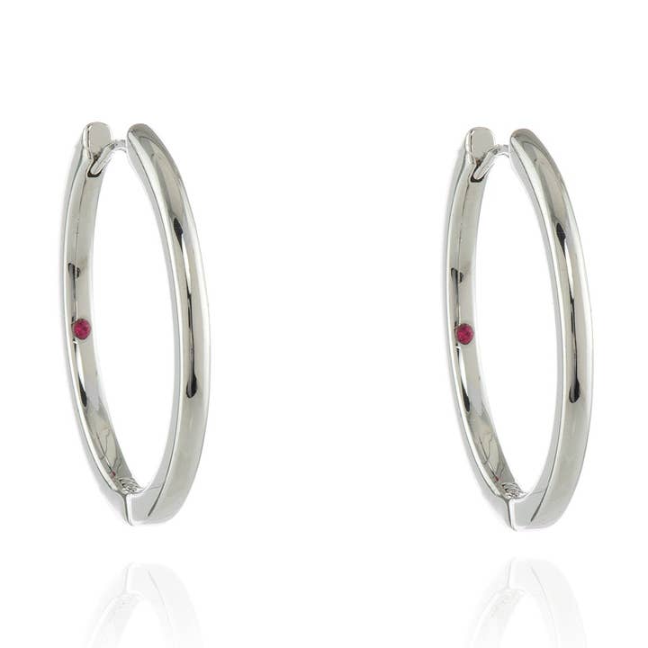 Henley Stora 25mm Huggie Silver Hoop för wholesale av Cachet London