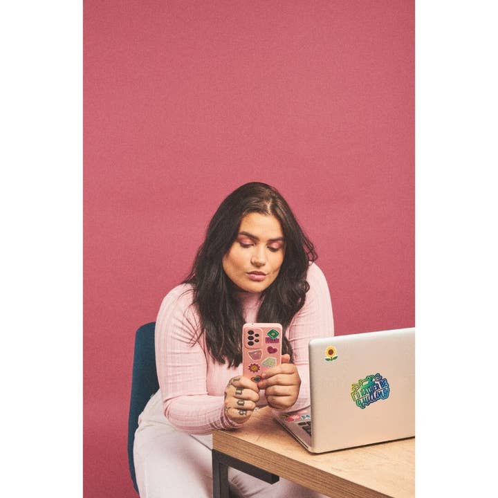 I'd Rather Be Quilting Colored Sticker for wholesale by Sticky Quilts