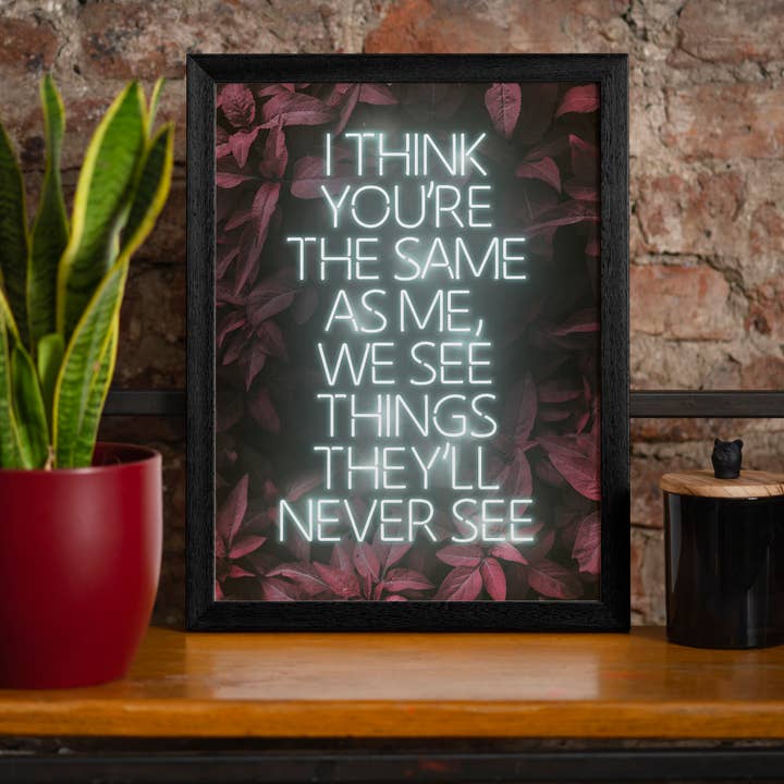 Ink & Drop - Wholesale Kunstprint - Live Forever Songteksten afdrukken1