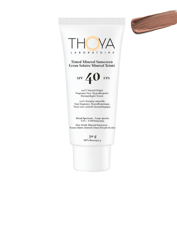 All Natural Tinted Mineral Sunscreen SPF 40 tint 3 Caramel for wholesale by Thoya Laboratoire