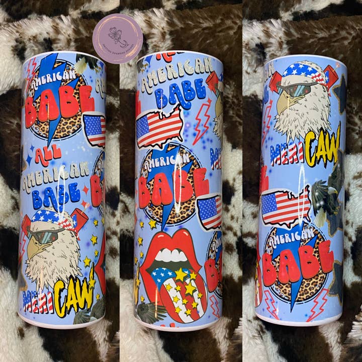 Retro Patriotic Tumbler for wholesale by Drifting Dogwood Designs