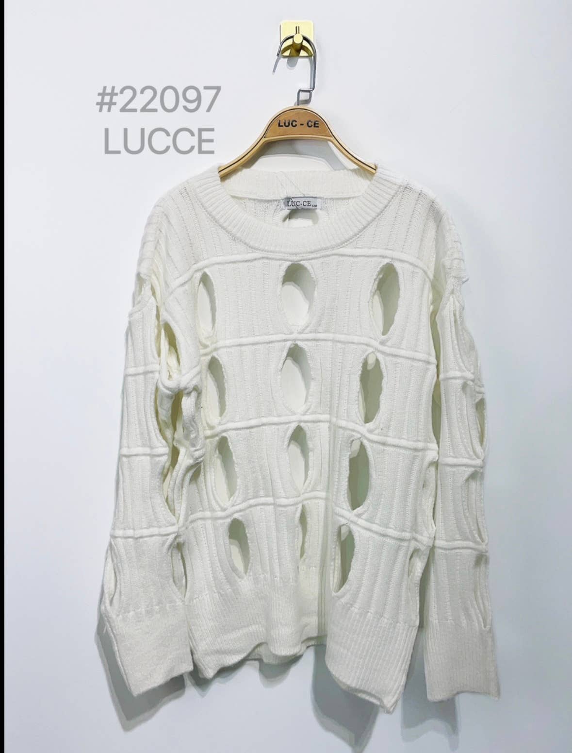 LUCCE - Vendita all'ingrosso Maglione tricot - Donna - Maglione traforato - PU220970