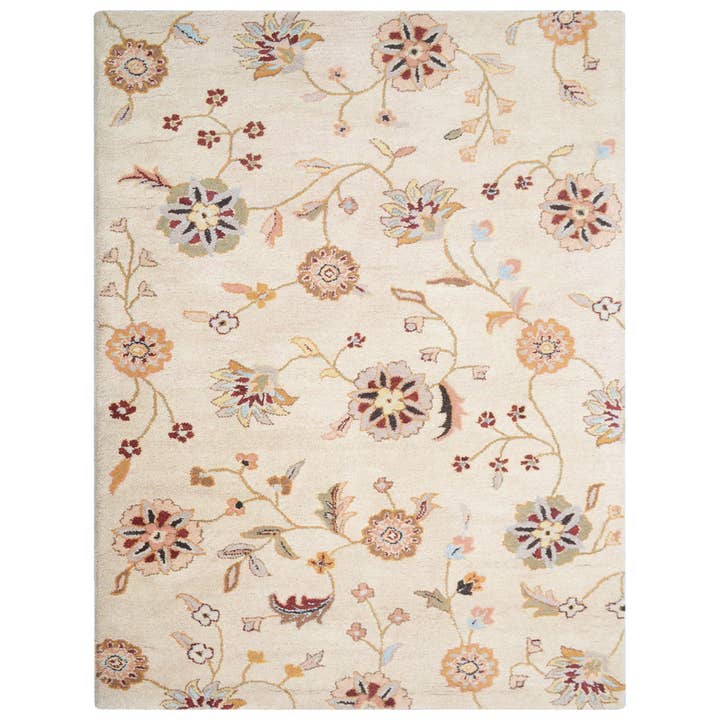 Hand Tufted Wool Area Rug Cream K00708 for wholesale by Get My Rugs