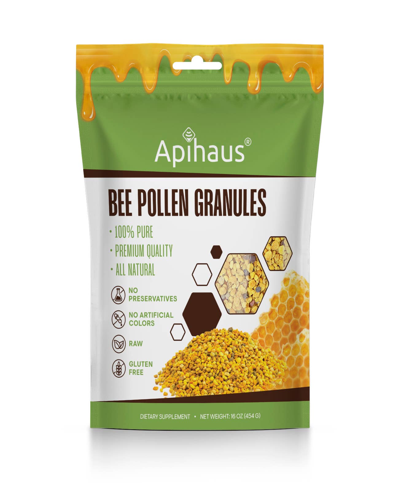 Vando Naturals - Wholesale Protein/Superfood Powder - Bee Pollen Granules 1 lb Pouch1