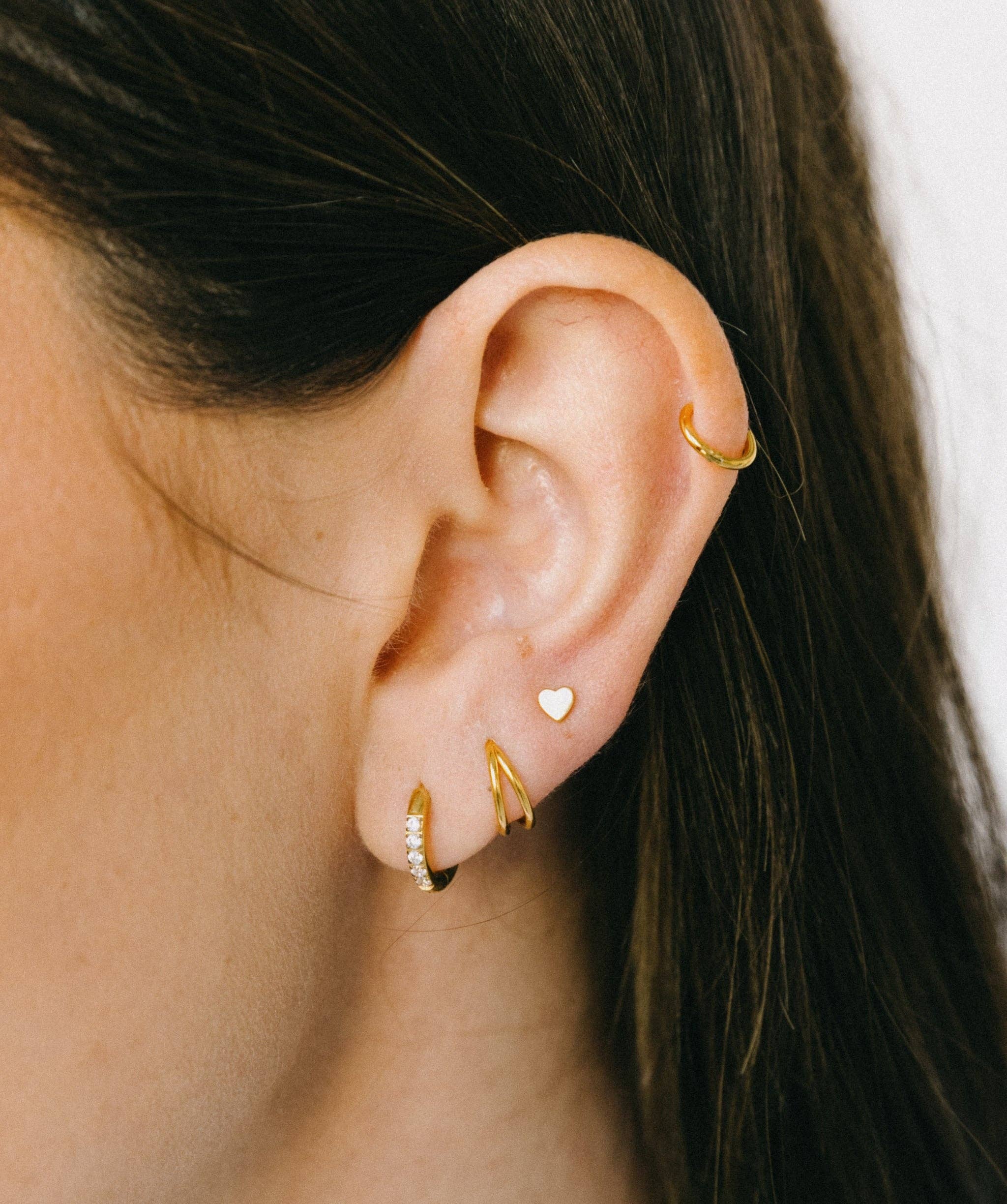 Shop Aiti - Wholesale Stud/Post Earrings - Heart Flat Back Stud2