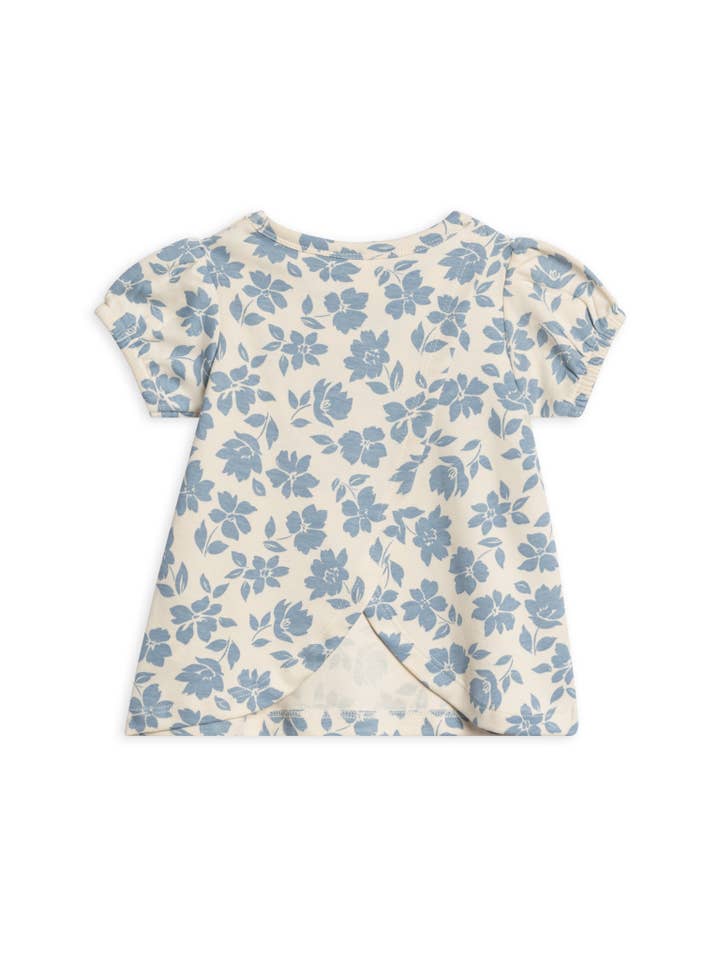Colored Organics - Wholesale T-Shirt - Baby - Organic Baby & Kids Cora Tulip Back Tee - Gia Floral / Rain3