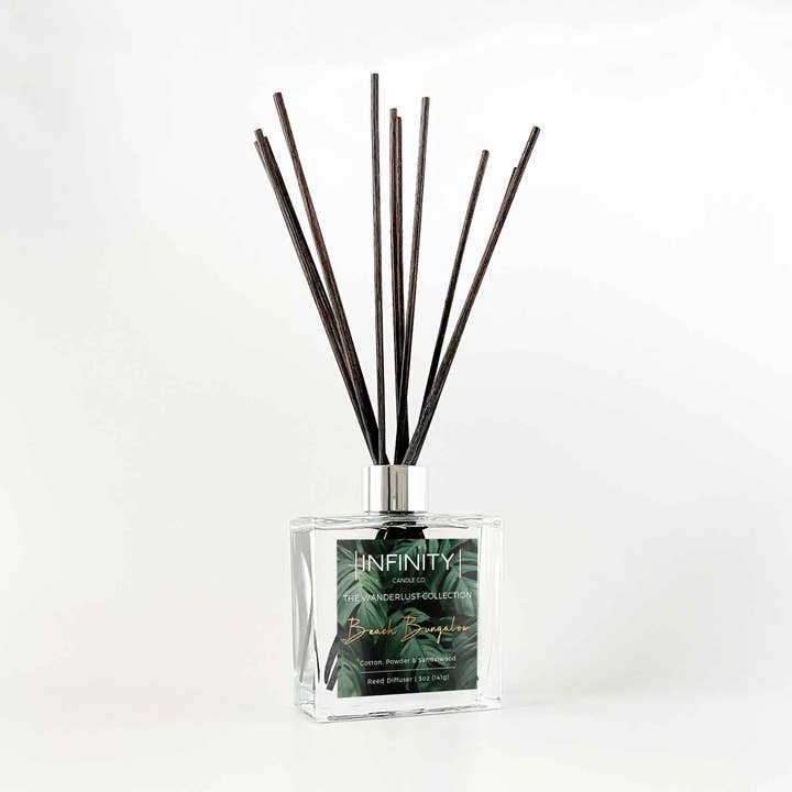Beach Bungalow Reed Diffuser - The Wanderlust Collection for wholesale by Infinity Candle Co