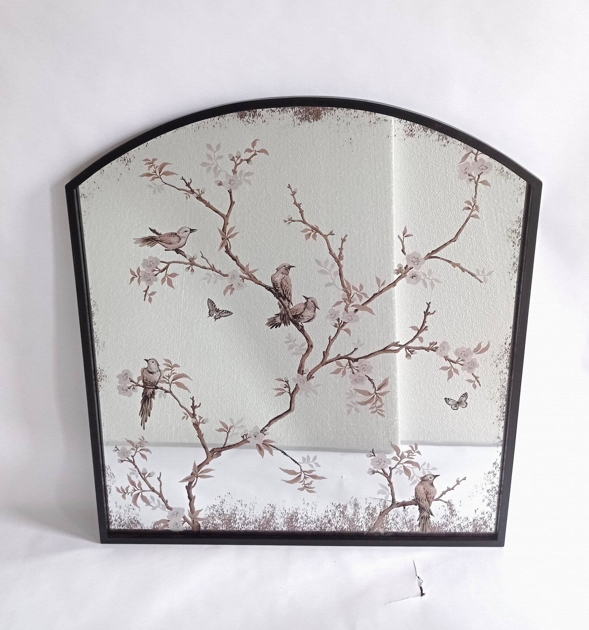 Originals International Ltd - Wholesale Muurspiegel - Gebogen Bovenspiegel met Vogels & Bloesems1