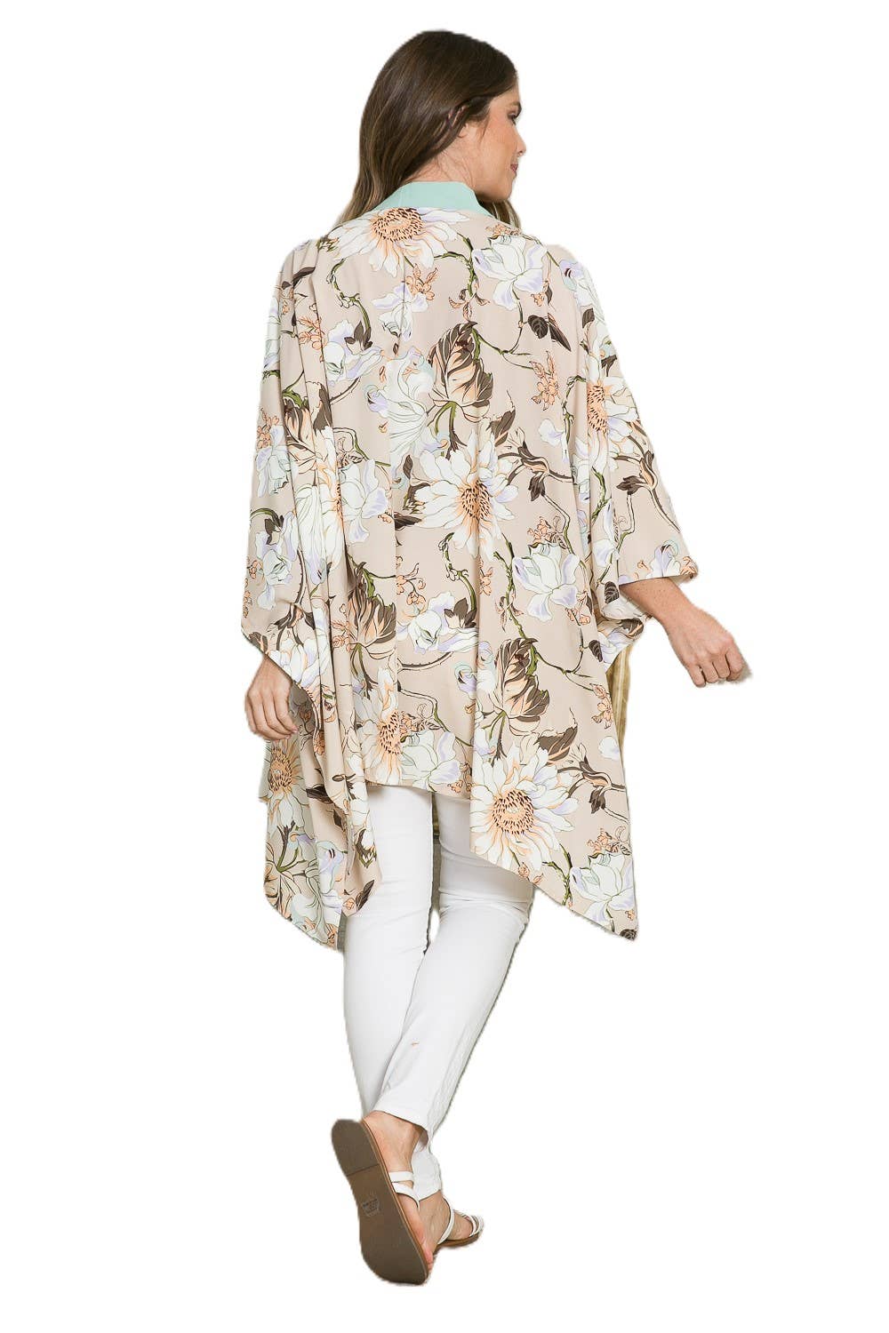 Justin & Taylor – Cobertura de biquíni - Mulher por atacado – Lily Lia | Cobertura de Natação Estilo Quimono Floral com Tachas de Braço2