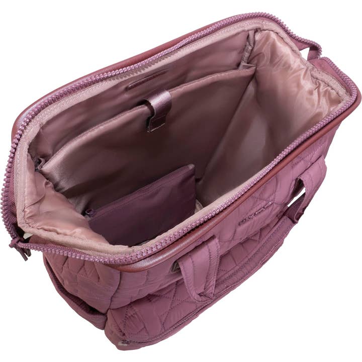 Magid - Wholesale Backpack - Women's - Max Studio Square Quilted Backpack with Front Zippered Pocket
