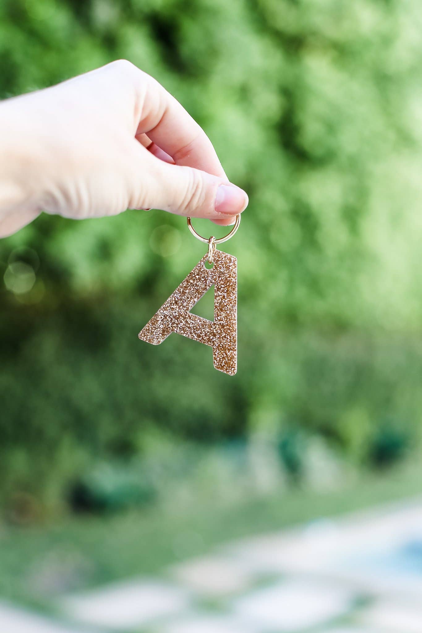 Lucky Feather - Wholesale Keychain - Women's - Glitter Keychain - Letter - A3