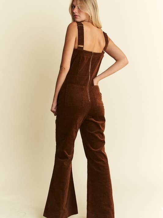 JADE BY JANE - Wholesale Jumpsuit – Women's - BUTTON DOWN CORDUROY FLARED JUMPSUIT ZIPPERED BACK12