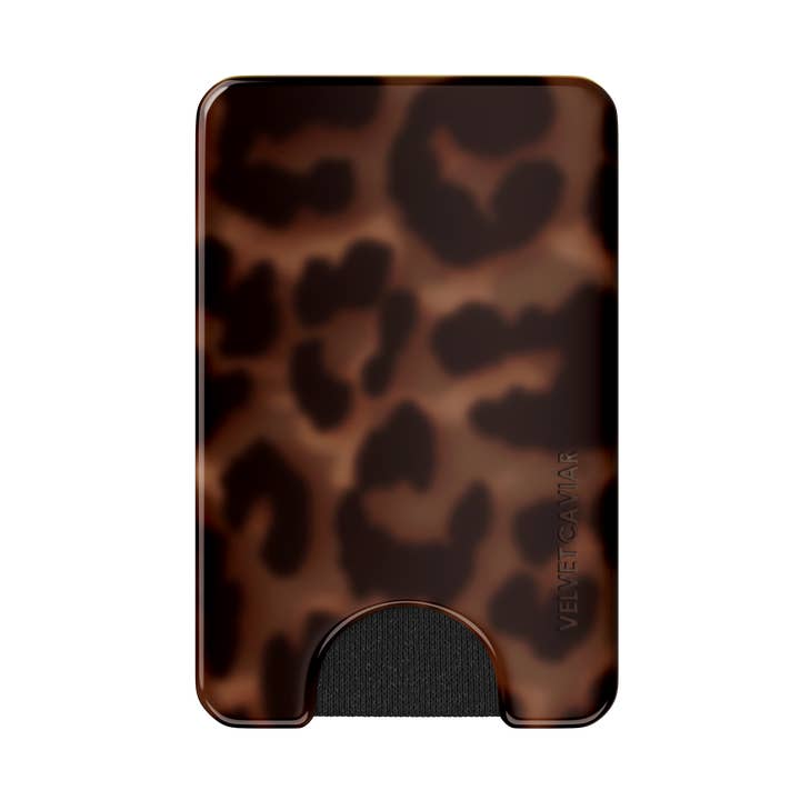 Magnetic Phone Wallet- It Girl Leopard for wholesale by VELVET CAVIAR