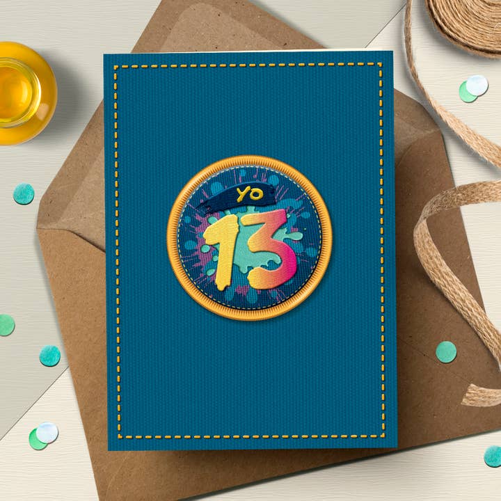 NAP253 13e verjaardagskaart, yo 13 voor wholesale door The Typecast Gallery