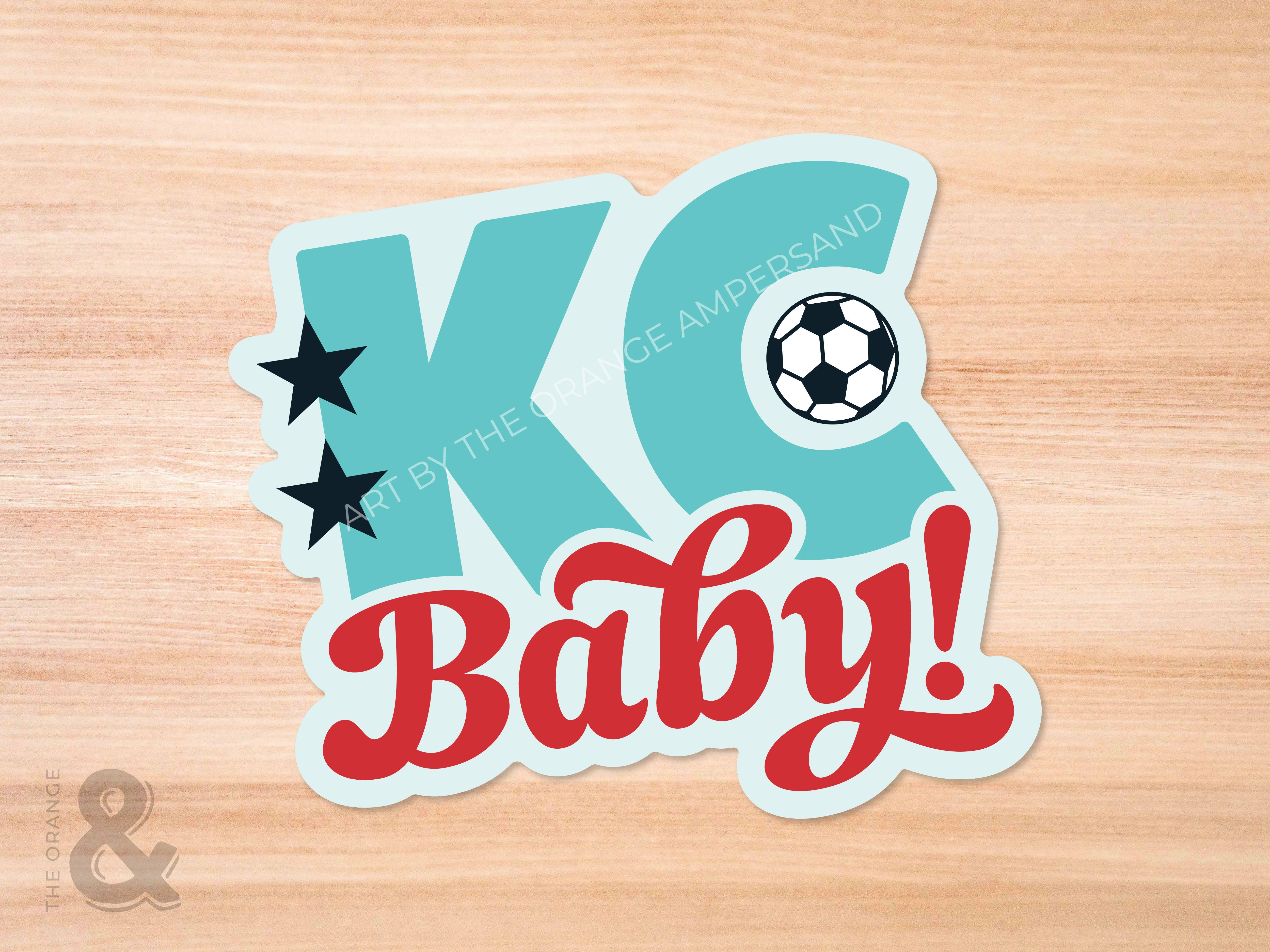 The Orange Ampersand – Engroshandel Klistermærke – KC Baby! Kansas City fodbold klistermærke til kvinder | KC fodbold kvinder1