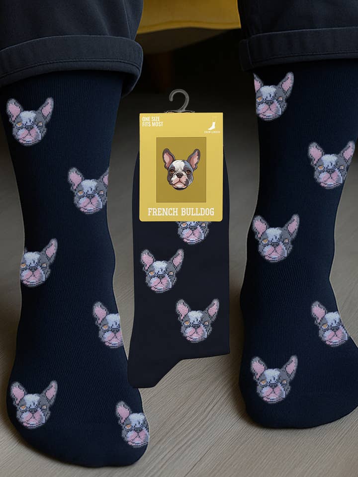 Unisex Crew Socks – French Bulldog and other Purchase Wholesale pomeranian sock. Free Returns & Net 60 Terms on Faire trending on Faire.