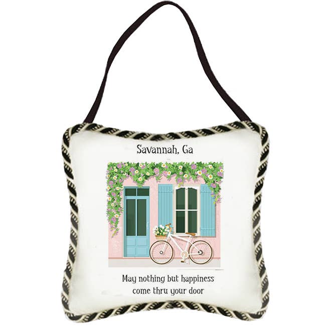 Door Knocker - Pink Bldg : Que rien d'autre que du bonheur. (nom) pour la vente par Mariasch Studios