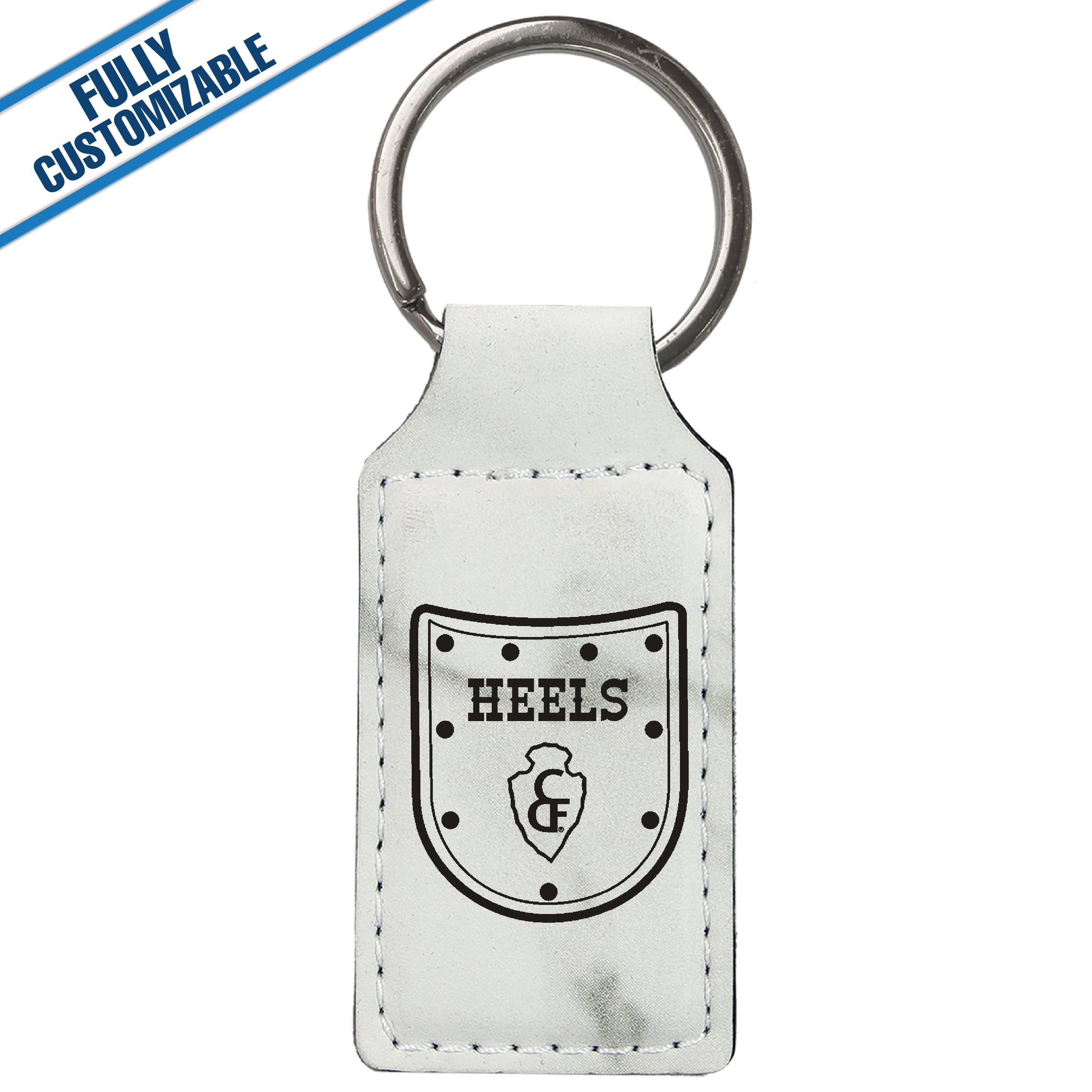 GiftWorksPlus - Vente Porte-clés – unisexe - Porte-clés rectangulaire en similicuir gravé - Entièrement personnalisable13