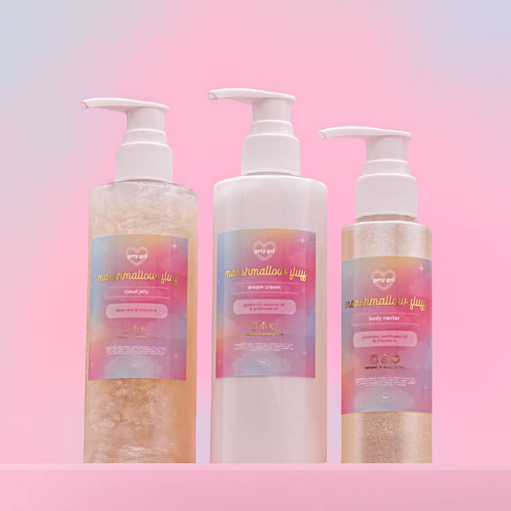 marshmallow fluff sparkly body trio for wholesale by prty grl beauty