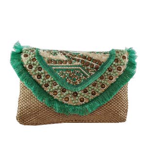 Sitara - Wholesale Clutch - Dames - Sitara tas met kralen en franjes Boho Chic
