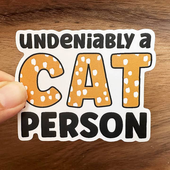 Autocollant Personne Chat | Vinyle Imperméable | Chats | Autocollant Mignon pour la vente par Missional Merch