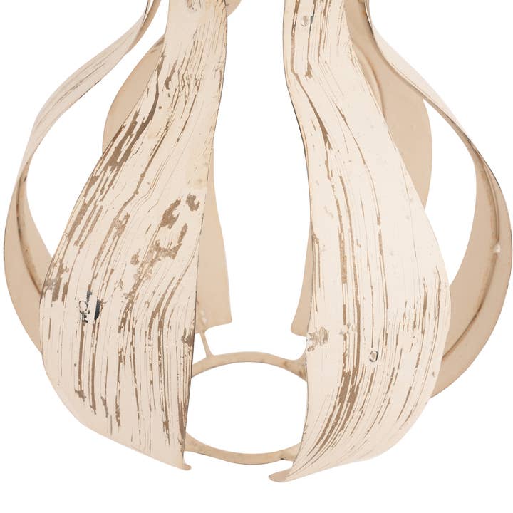 My Amigos Imports - Wholesale Decorative Tabletop Object - CLEARANCE-Fancy Metal Pumpkin-Farmhouse-2 Sizes-White2