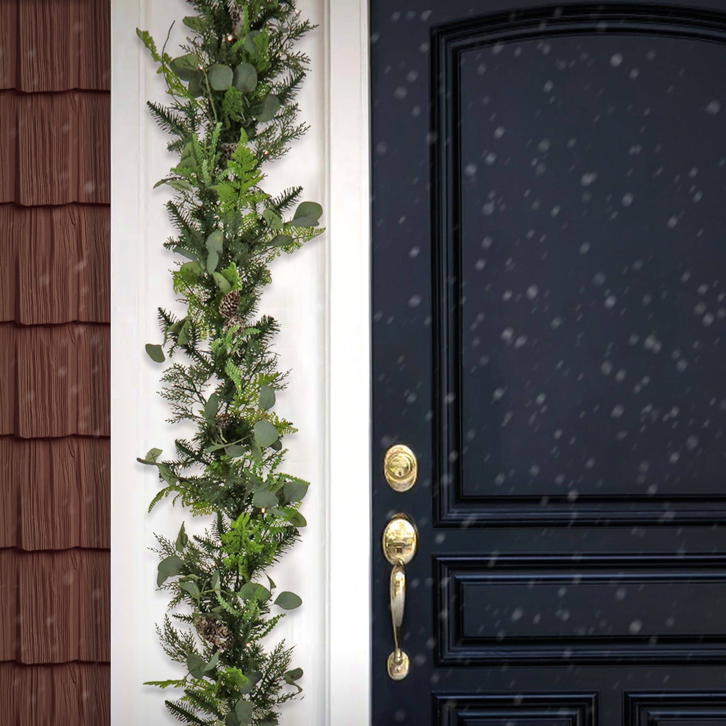 National Tree Company - Wholesale Bunting/Garland - 6 ft. Pre-Lit HGTV Home Collection Winter Garden Garland with LED Lights1