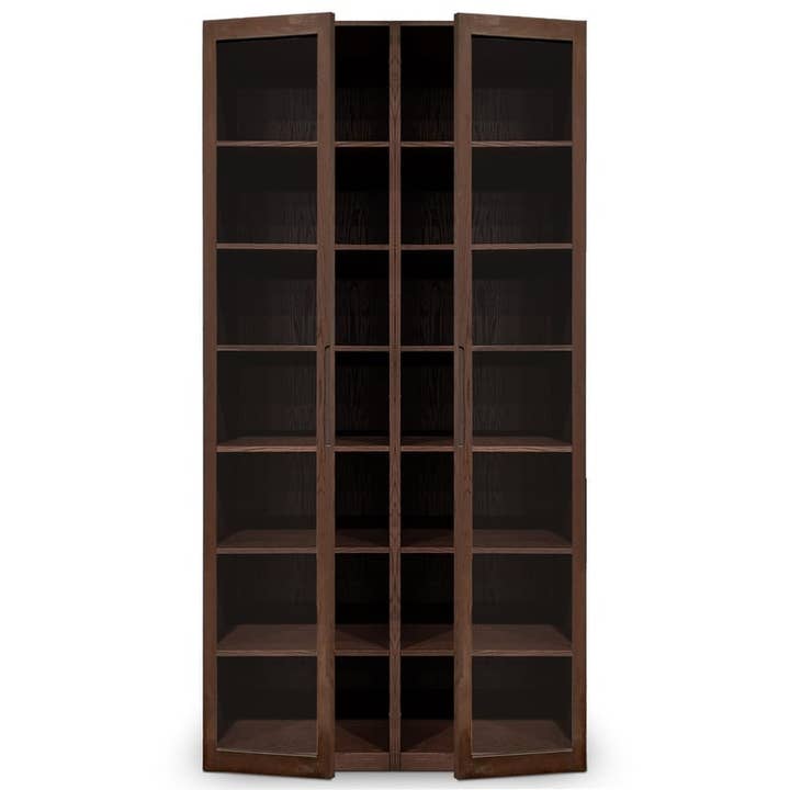 Humble Nature - Wholesale Cabinet - Double Finished Pecan Cabinet | Glass Door
