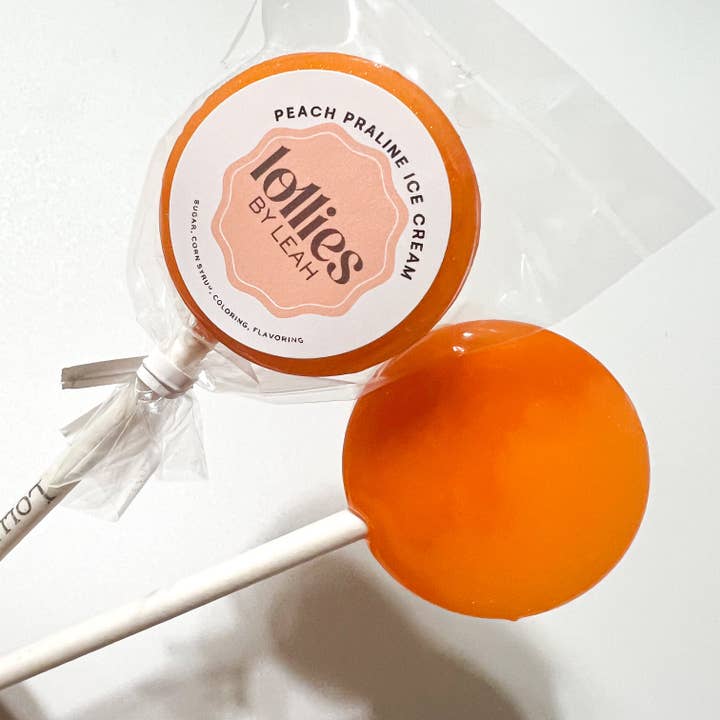Peach Praline Ice Cream Lollipop for wholesale by Lollies By Leah