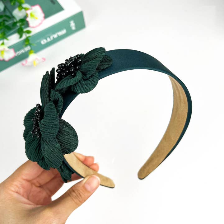 TheDivaSoap - Wholesale Fashion Headband - Women's - Pearl Flower Headband, Elegant Floral Hair Accessory12