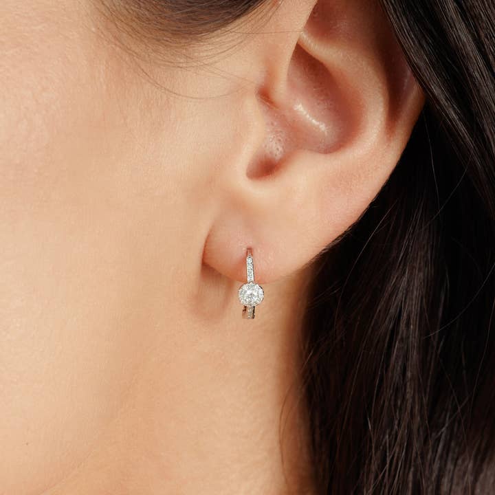 Leaf Jewelry – Engroshandel Hoops – Pave II creoler med 14 karat rosaguld og diamanter2