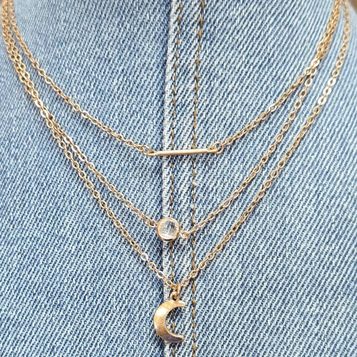 N0498 QN4261 Mini Hängen Fint Halsband för wholesale av Greater Goods Imports & Wholesale