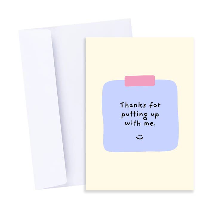 Thanks for Putting up With Me - Funny Mother's Day Card for wholesale by Popsy Press