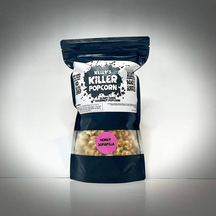 Honey Sopapilla Caramel for wholesale by Kelly’s Killer Popcorn