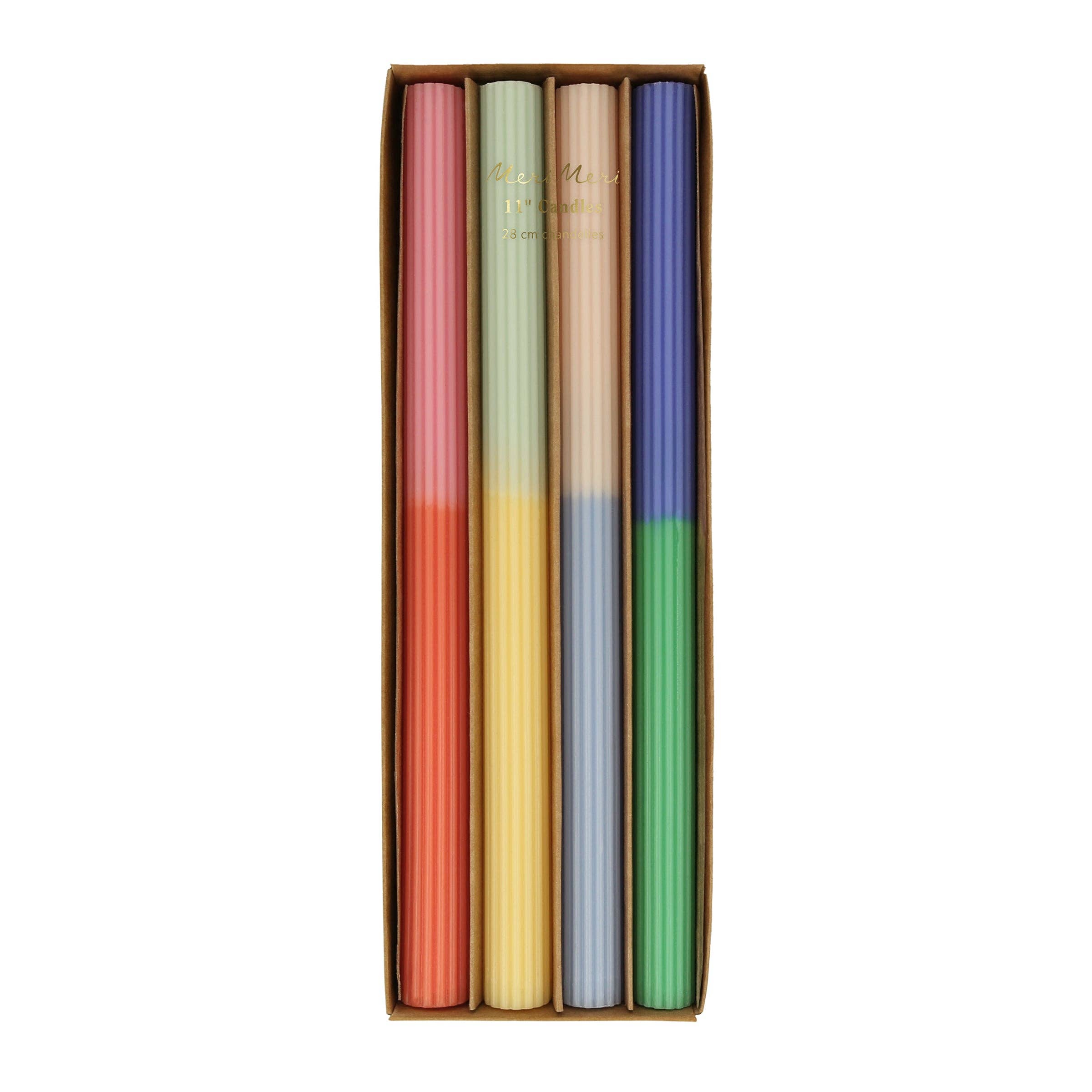 Meri Meri - Wholesale Tapered Candle/Candlestick - Multi Block Colour Table Candles4