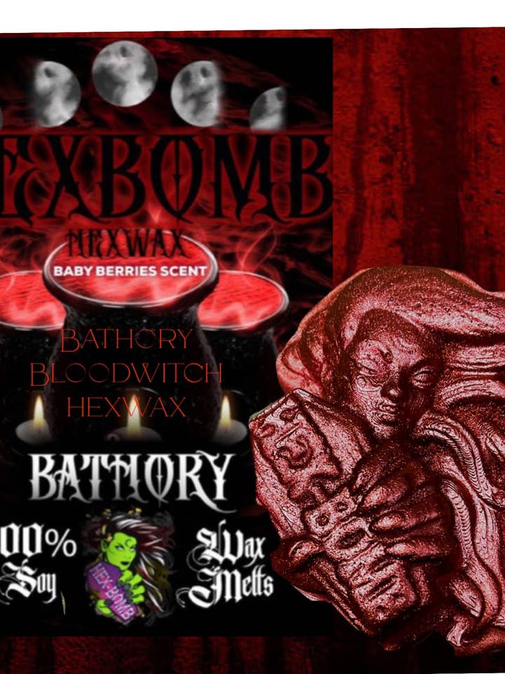 Cire à fondre personnalisée Bloodwitch Hexwax Xlarge pour la vente par Hexbomb ltd