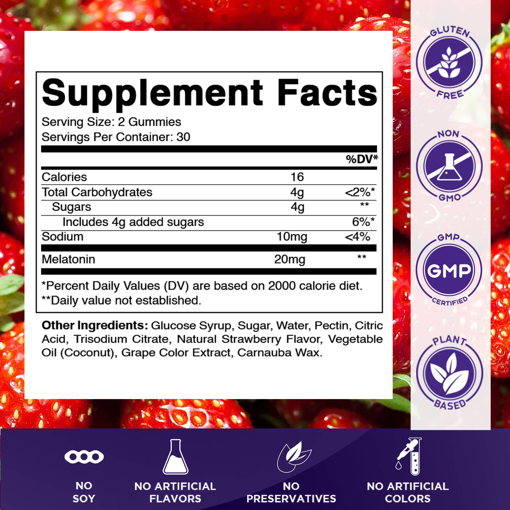 Vitamatic - Wholesale Oral Supplement/Vitamin - Vitamatic Melatonin 20mg Gummies for Adults | 60 Gummies1