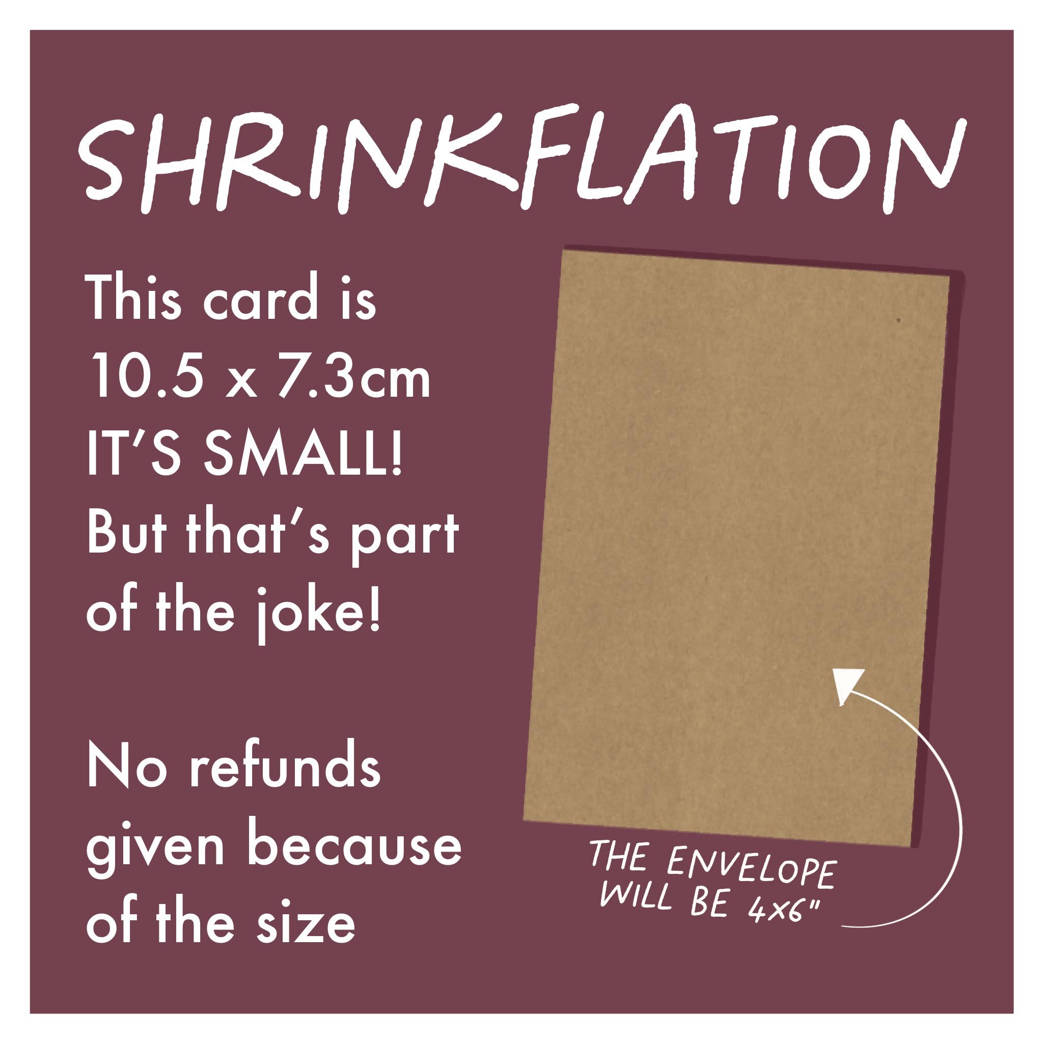 Pickled Prints - Wholesale Christmas Card - Shrinkflation Xmas  - Small Card1