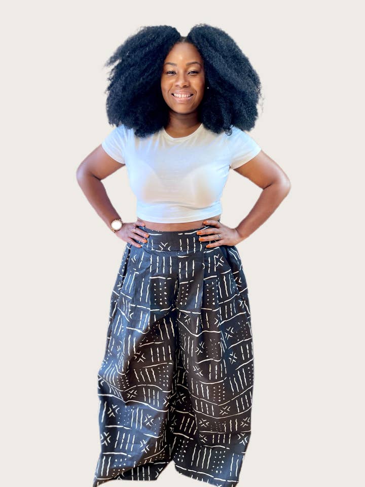 THREAD Mud Cloth Wide Legged Pants for wholesale by THREAD by Denise