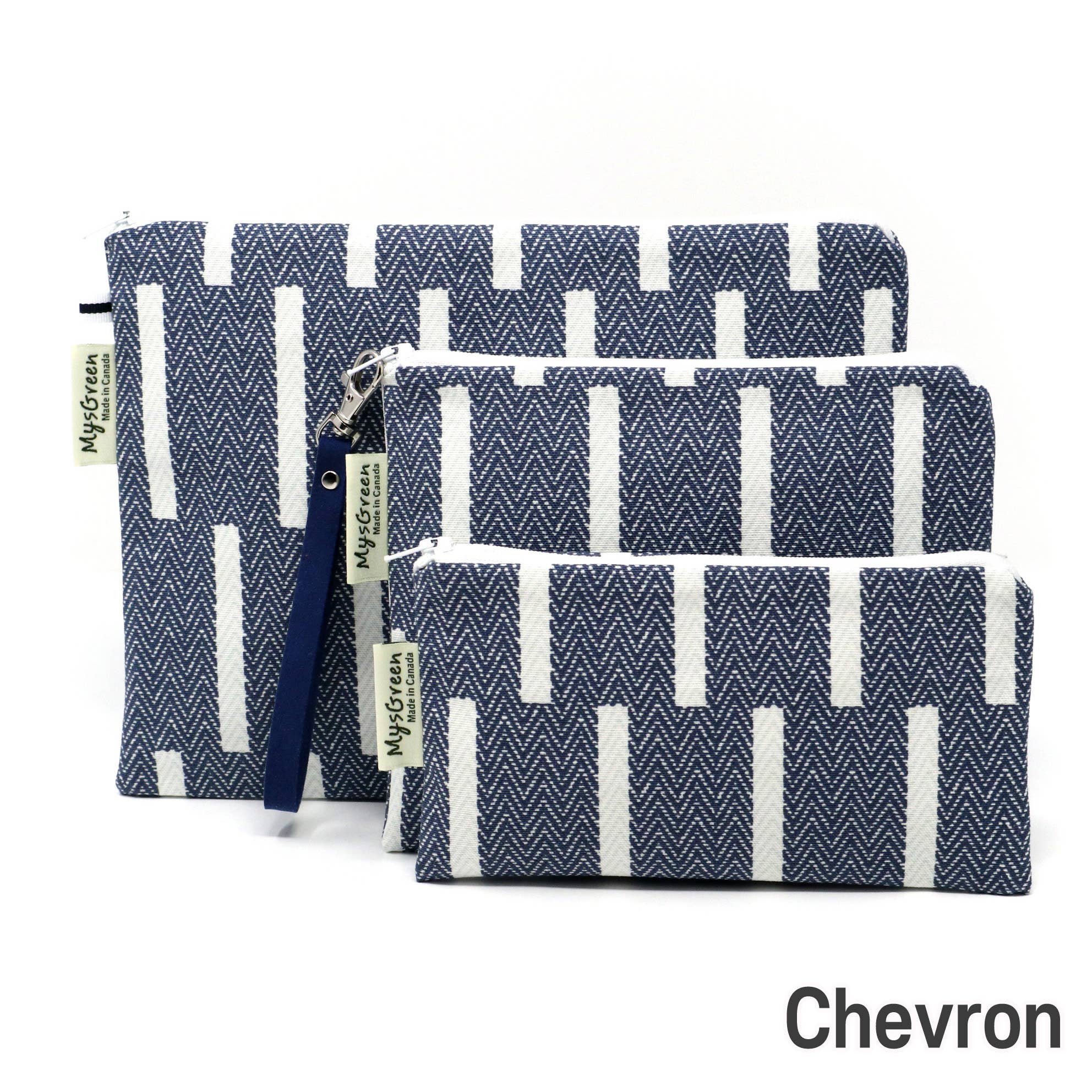 MYSGREEN - Vendita all'ingrosso Astuccio - Donna - Set di sacchetti con cerniera riutilizzabili stampati a righe a quadri a pois12