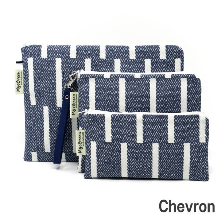 MYSGREEN - Vendita all'ingrosso Astuccio - Donna - Set di sacchetti con cerniera riutilizzabili stampati a righe a quadri a pois12