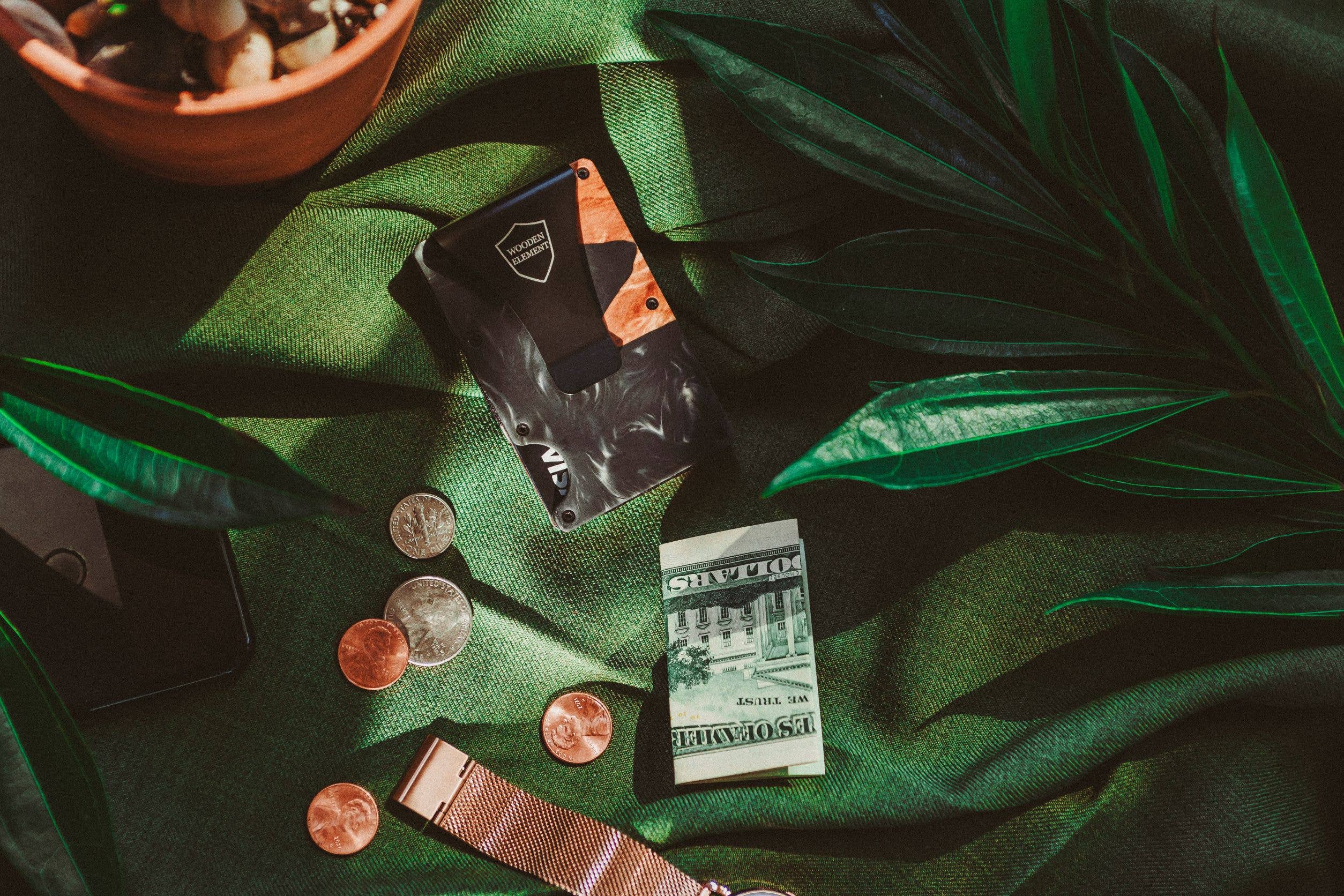 Wooden Element - Vente Portefeuille – unisexe - Portefeuilles intelligents en bois/résine - lot assorti de 1179