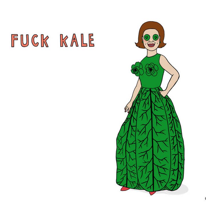 Fuck Kale Klistermærke for engroshandel hos Caryn Cast Art