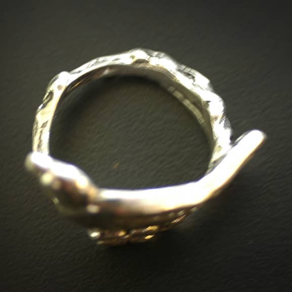 Anel Birdie Blossom Twig em Prata de Lei por atacado de Hi Octane | SilverBotanica