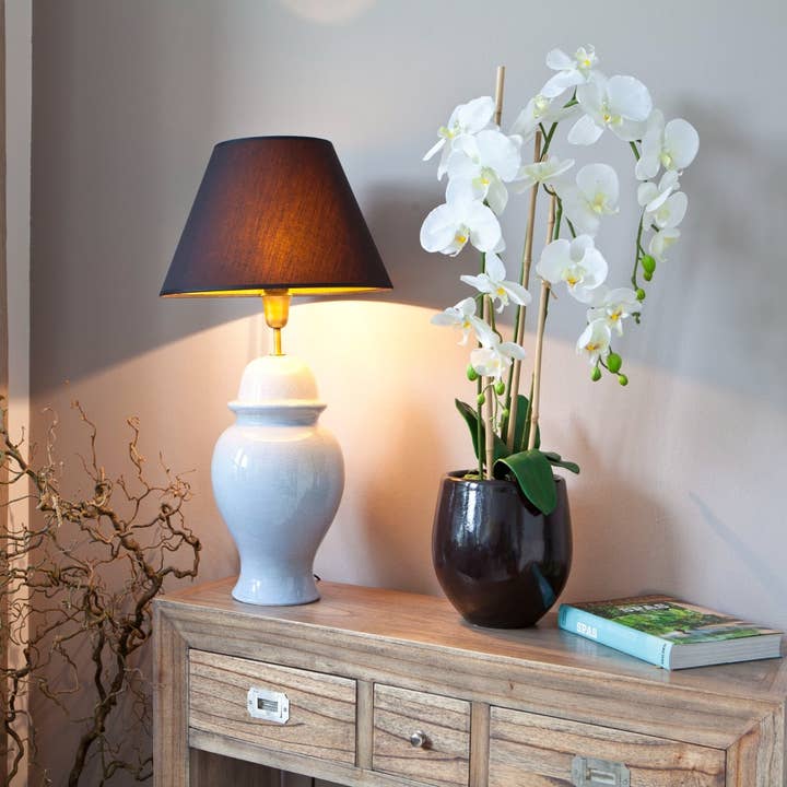 Signature Home Collection GmbH - Wholesale Accent/Desk Lamp - Lamp base temple vase ceramic light blue table lamp ceramic lamp0