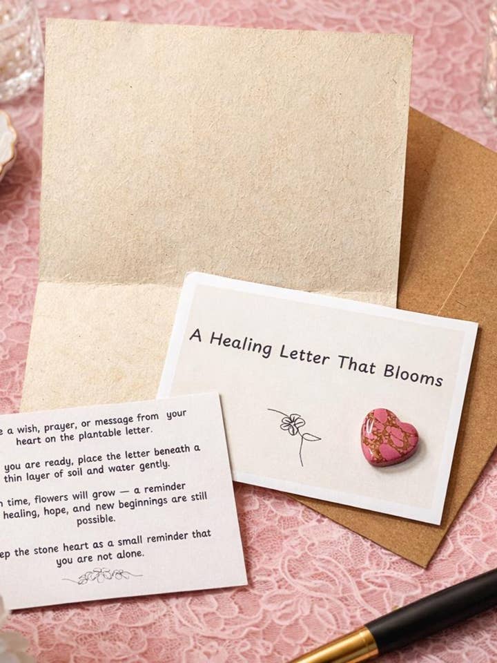 Lettre de guérison qui fleurit – Kit cadeau de réconfort à planter pour la vente par Paradise Island Gold and Silver