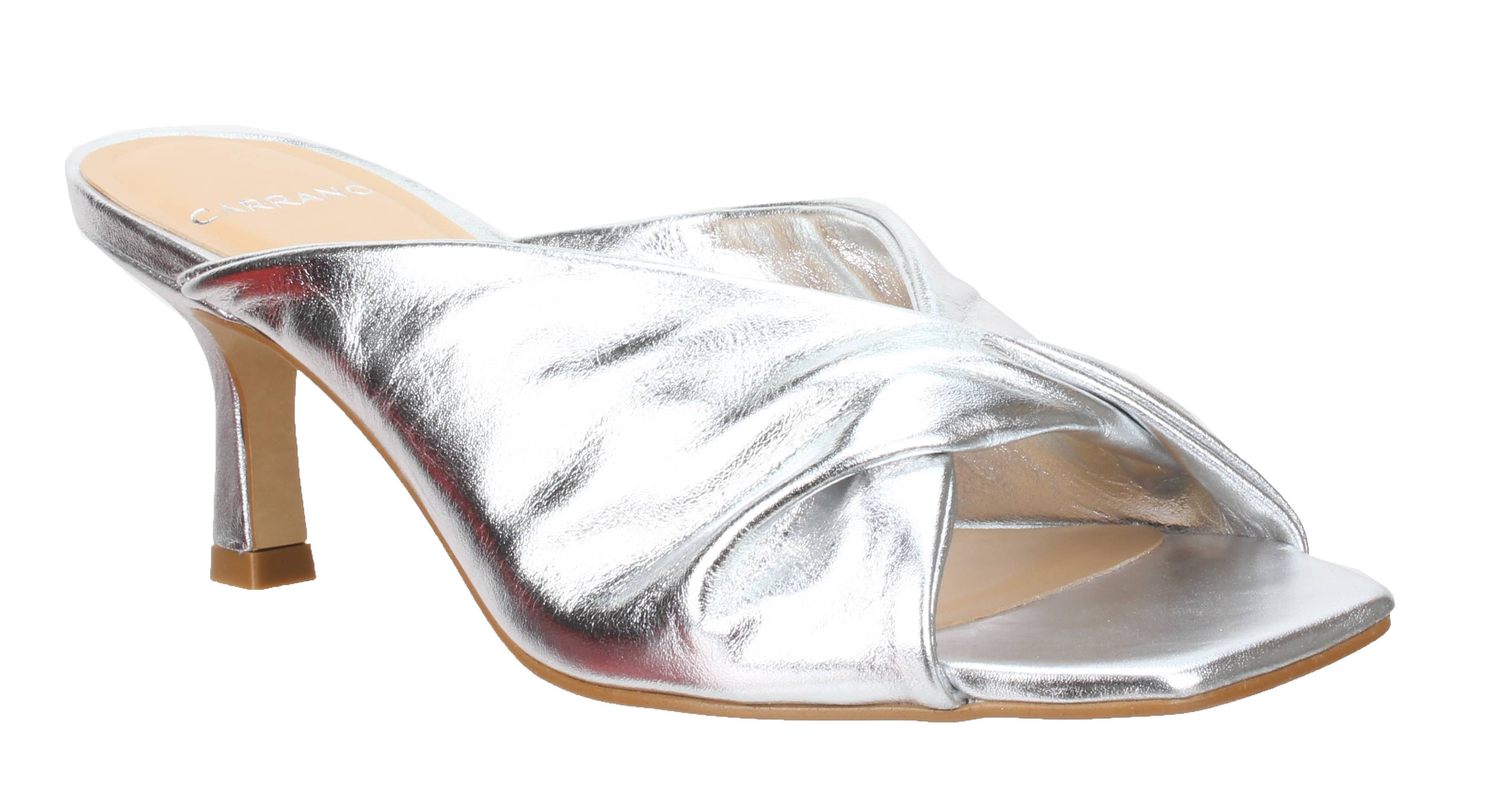 Carrano - Wholesale Low Heels - Women's - Sage - Leather Slide Sandal 322002F11