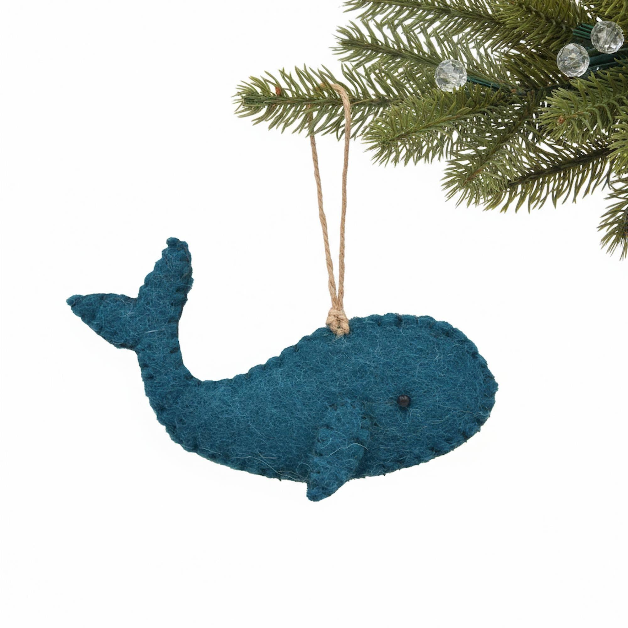 Global Crafts - Venta al por mayor Adornos - Ornamento de Ballena Ornamento de Fieltro1
