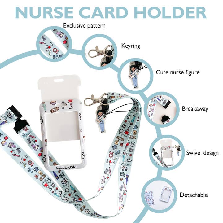 Pepper and Cute Stationery - Wholesale Lanyard - Women's - Lanyard For Nurses - Nurse Gift