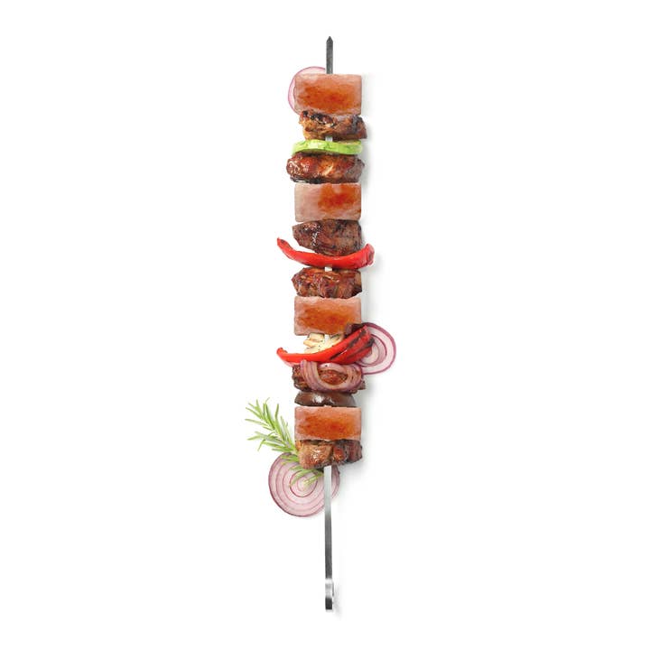 Fox Run Brands - Vente Brochettes - Brochettes de barbecue en acier inoxydable Outset avec cubes de sel de l'Himalaya7